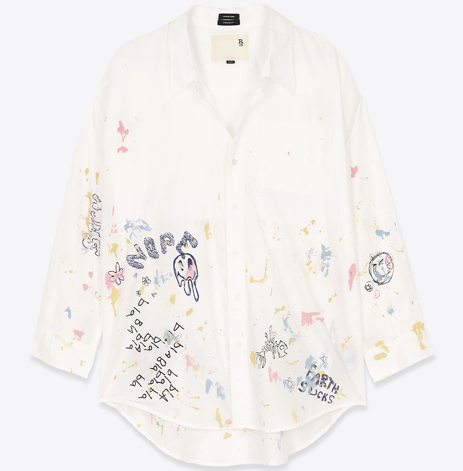 R13  Paint-Splatter Shirt