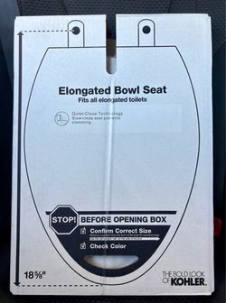 KOHLER Plastic White Elongated Soft Close Toilet Seat In White