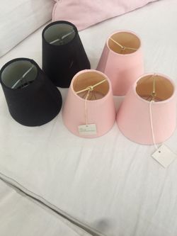Pink/black small lamp/ chandelier shades