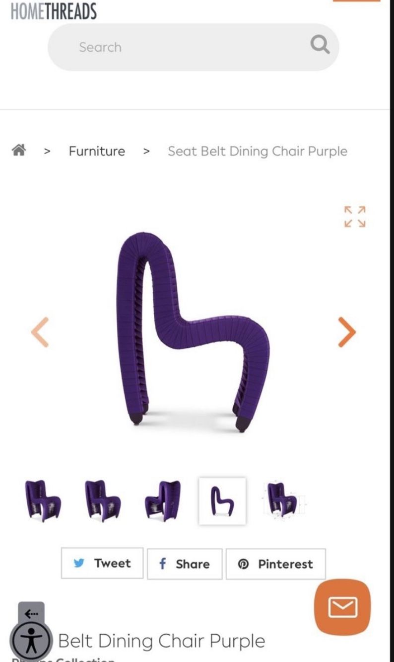 Purple Philips Collection Seatbelt Chair 💜
