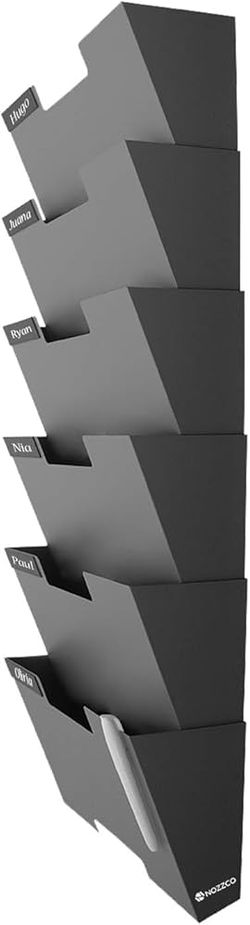 Gray wall mounted file organizers