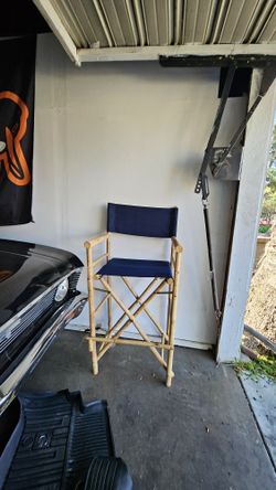 Bamboo foldable Director's High Chair 