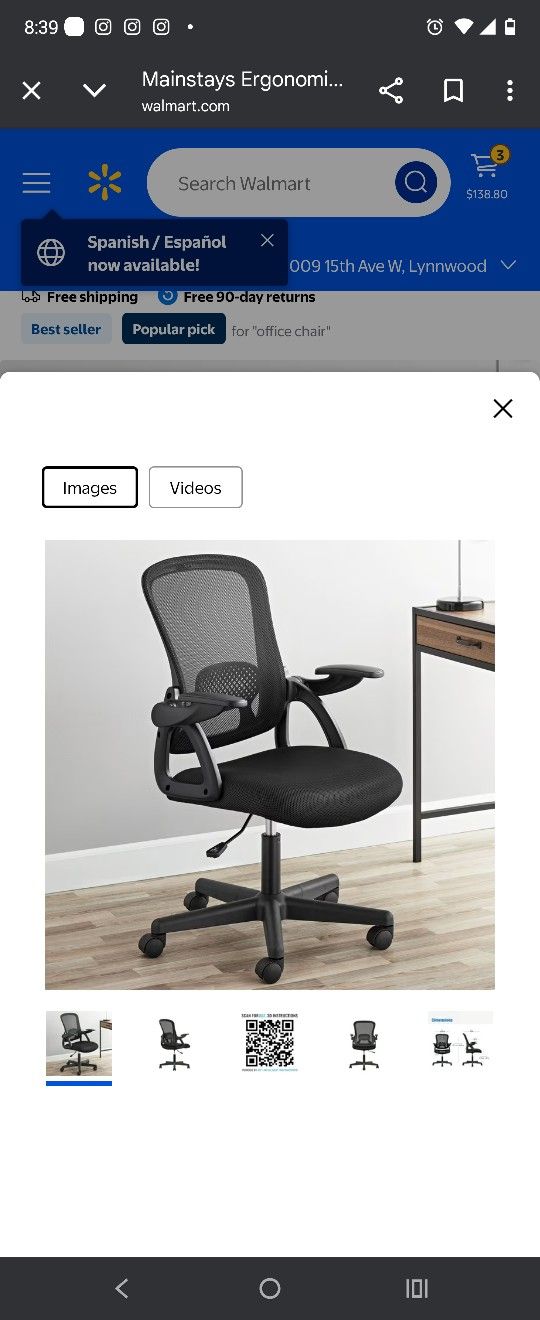 Brand New Computer Chair With Computer Desk And Keyboad