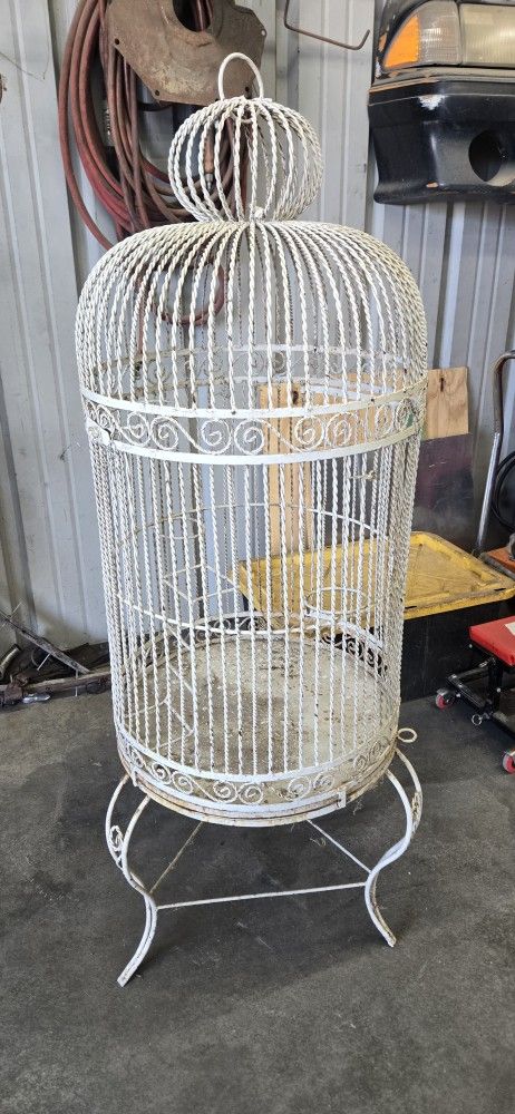 Vintage Large Metal Bird Cage