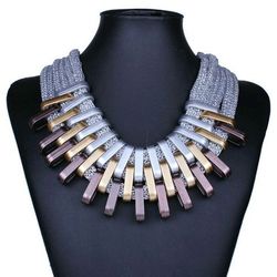 Vintage Gold Silver Choker Necklace DJJ