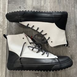 Hunter x Target Canvas Water Resistant Black & White Boots
