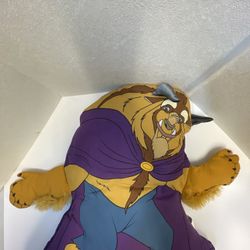 Vintage Pillow Stars 1991 Disney Beauty & the Beast Beast 21” Pillow Spring Rare