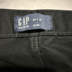 34x30 Gap Slim Black Denim