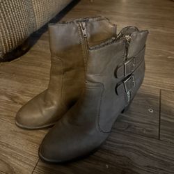 Brown Zip Up Boots