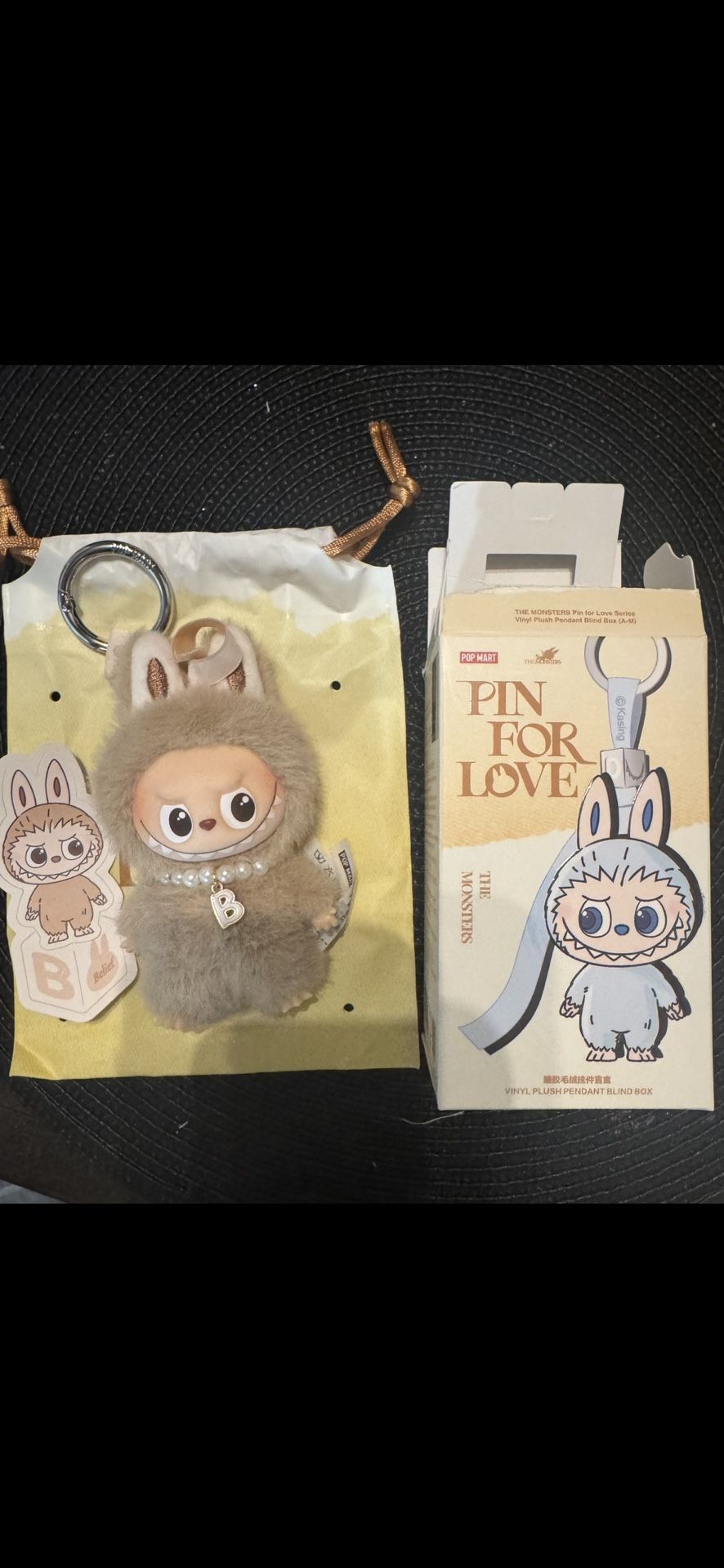 “B” PIN FOR LOVE LABUBU