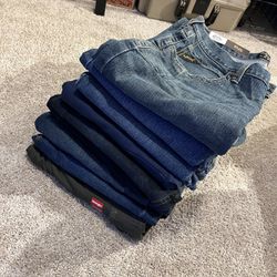 9 Pairs Of 36/30 Jeans