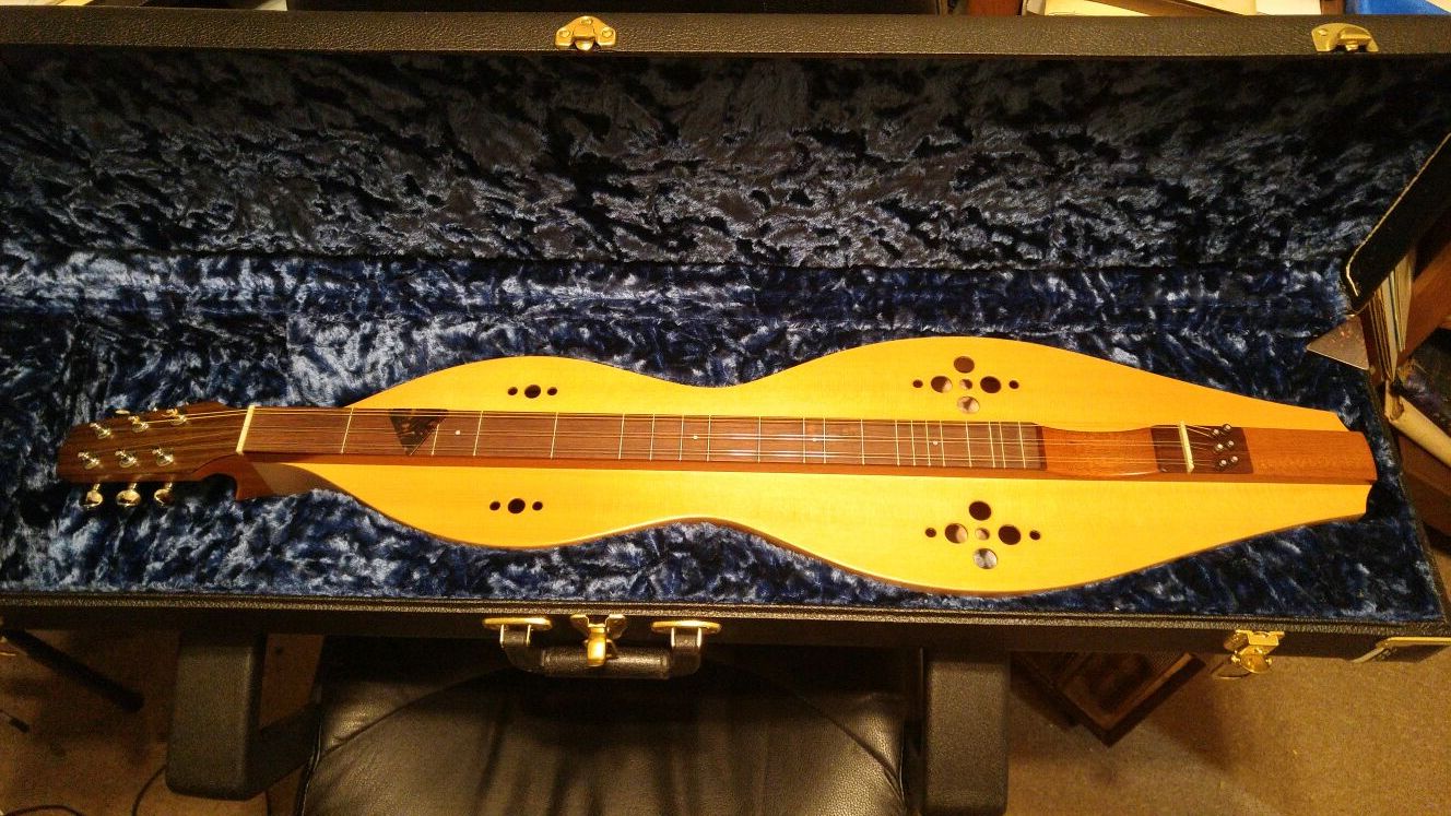 Custom Blue Lion Apallacian Dulcimer with Bridge Pickup and Hard Shell Case
