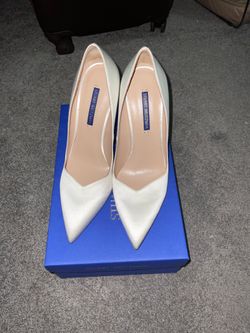 Brand New Stuart Weitzman Silk Satin Pointed-Toe Pumps – Size 9