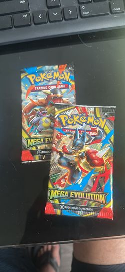 2 sealed packs of mega evolutions pokemon