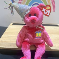 TY BEANIE  BABIE JANUARY BIRTHDAY TEDDY BEAR - 9 INCH