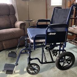 Heavy Duty Wide transport Chair