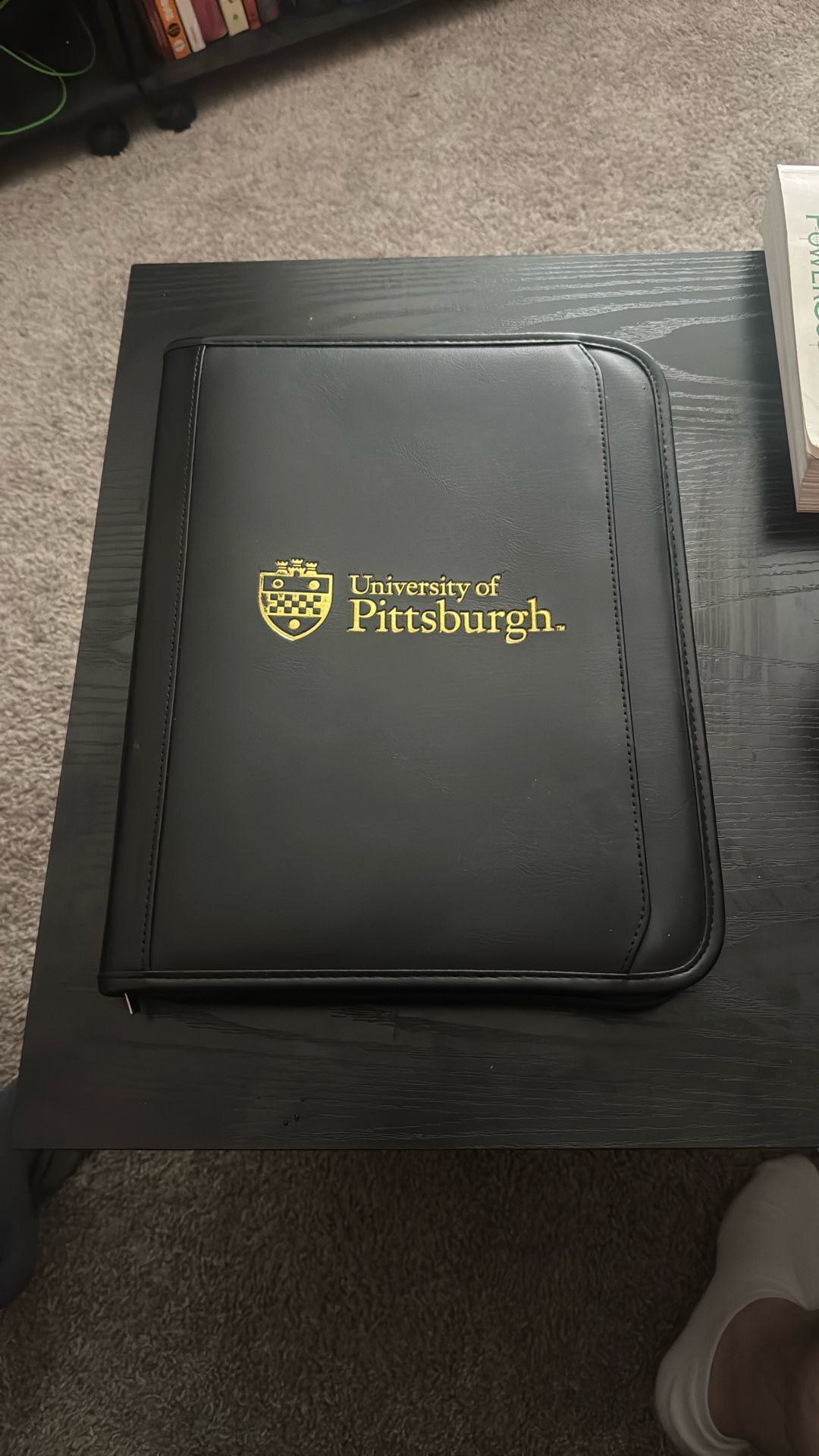 University Of Pittsburgh Leather Binder/laptop Case