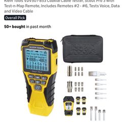 Klein Tools VDV501-853 Coaxial Cable Tester, Scout Pro 3 with Test-n-Map Remote, Includes Remotes #2 - #6, Tests Voice, Data and Video Cable