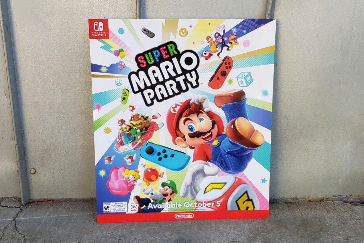 Super Mario Party Gamestop Display Poster