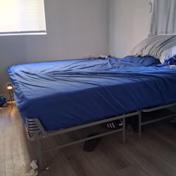 K King Bed mattress and frame (Cash only )