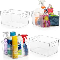 Clear space Plastic Storage Bins 