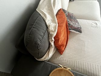 Stylish Cream/Grey Sectional Sofa + EXTRA Slipcovers