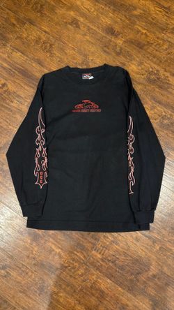 Vintage Orange County Choppers Long Sleeve Tee – Black with Red Flames