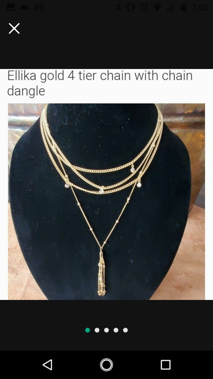 Beautiful Ellika Gold Tone Necklace