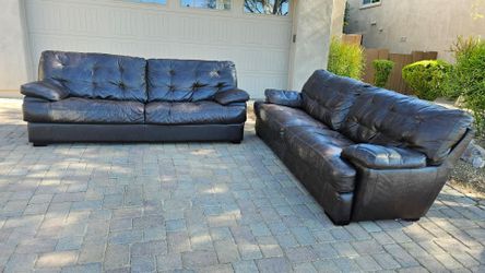 2 leather couches