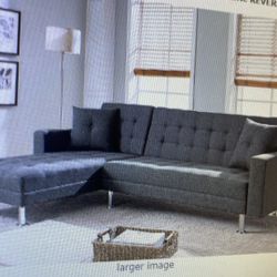 Futón Sofá Cama De Tela 