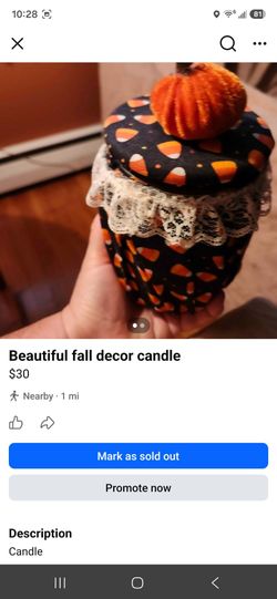 Candle decor fall