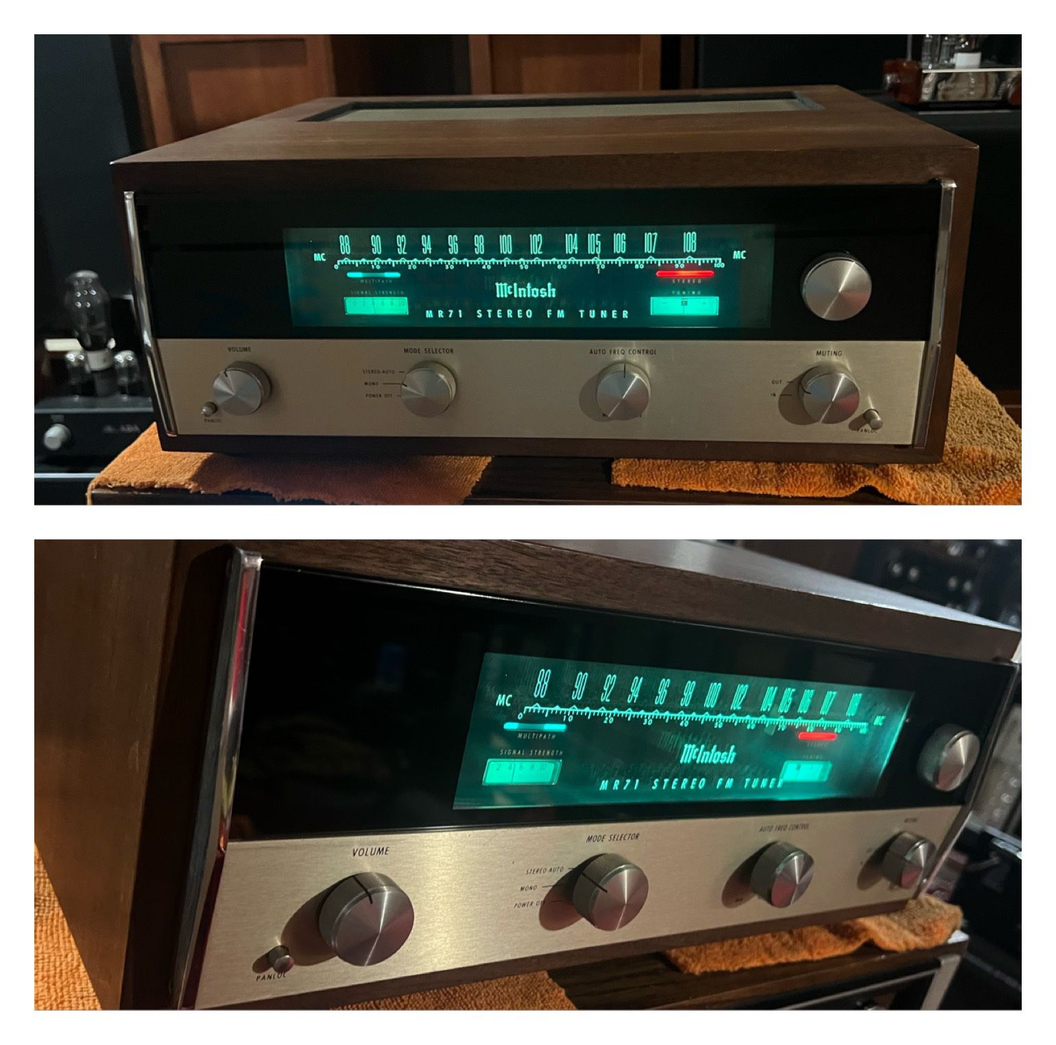 McIntosh MR71 FM Stereo Tuner Been Serviced And Comes Original Wood Case, 