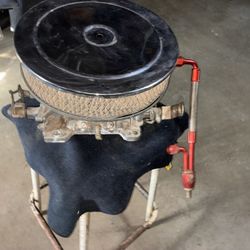 Carter 4 Barrel Carb With Braided Fuel Line 