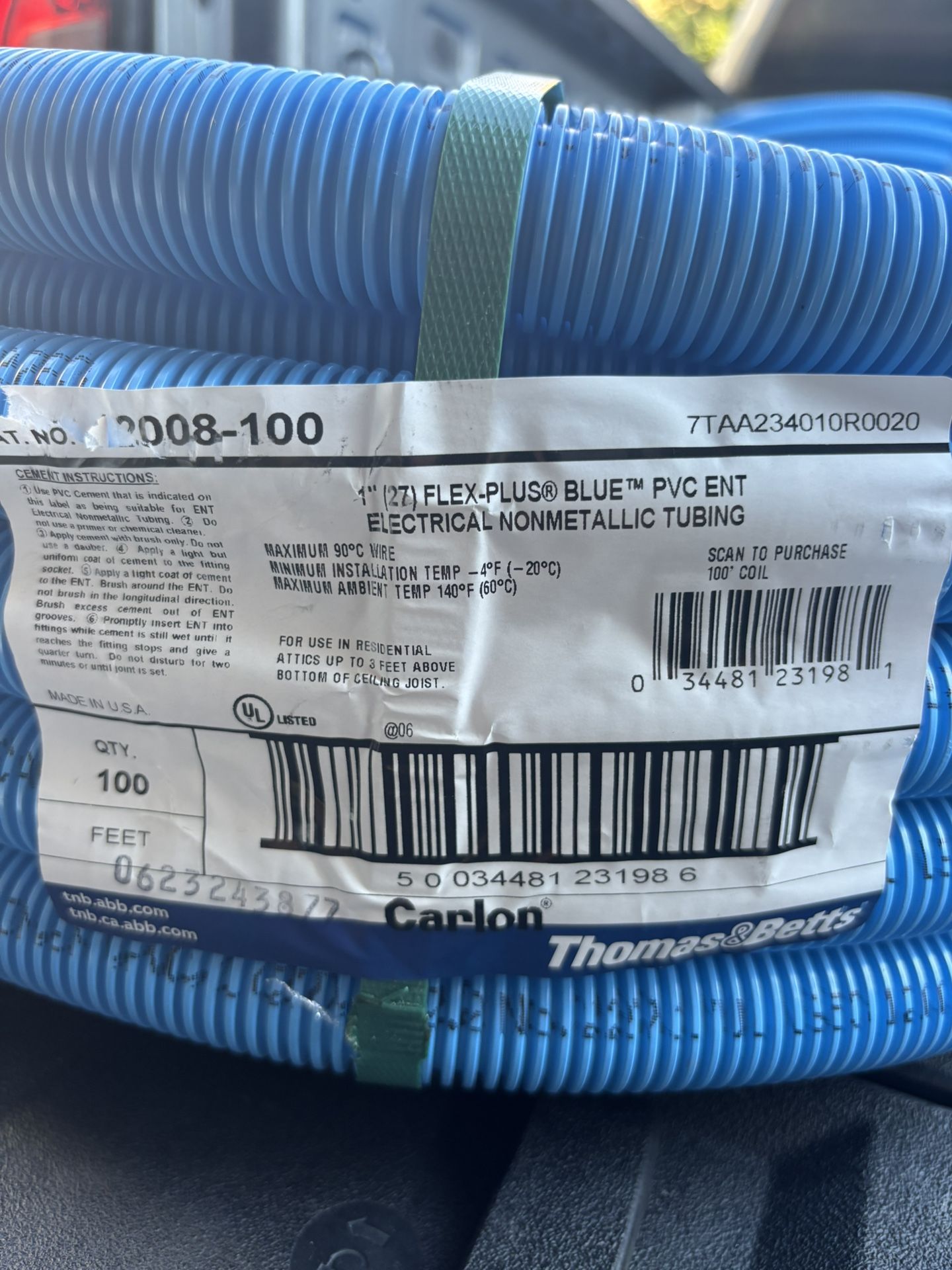 Electrical Nonmetallic Tubing 100 FT