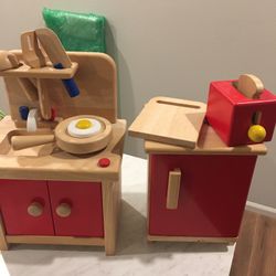 Wooden Tabletop Size Kitchen Set