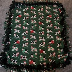 Christmas Cows Fleece Blanket 