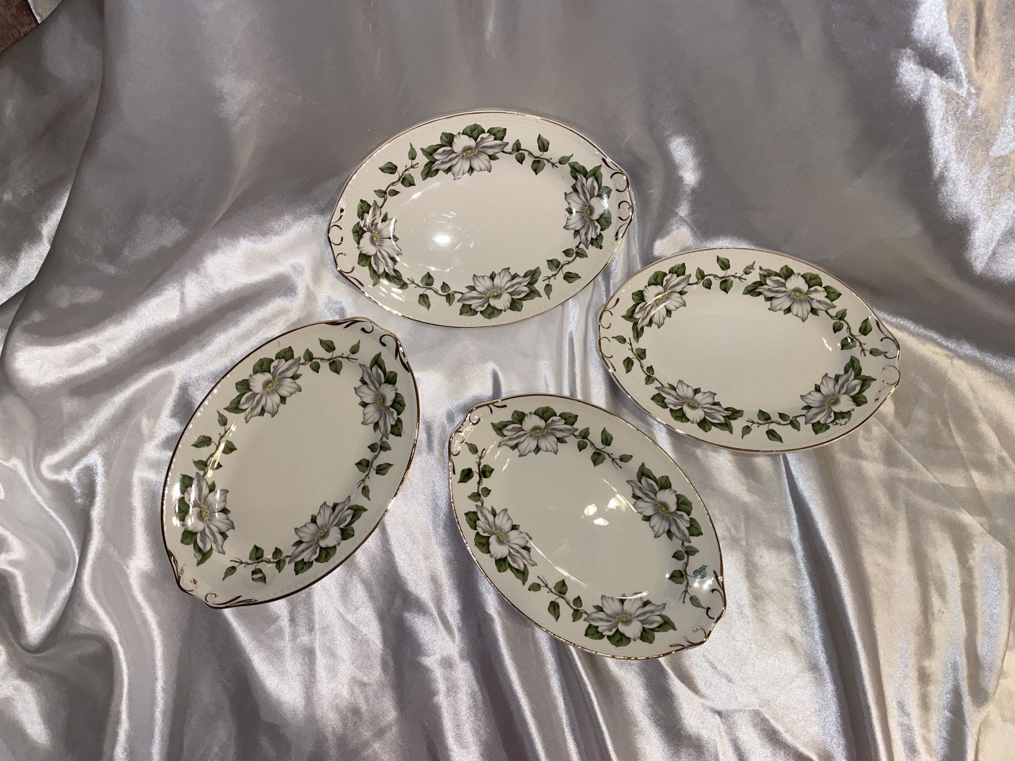 Vintage Homer Laughlin Eggshell Georgian Floral Saucers