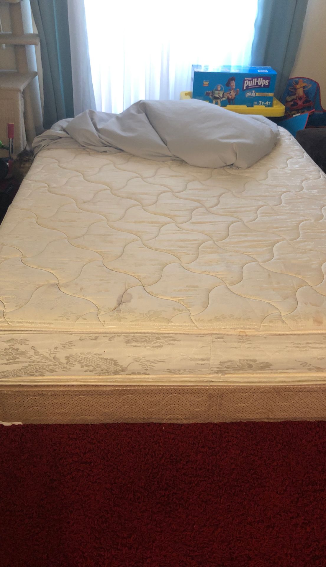 FREE.....Queen size bed with box spring used.... PICK UP ONLY!!!