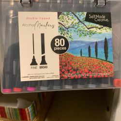 Alcohol ( Fine And Broad Tip) Markers 80 Piece