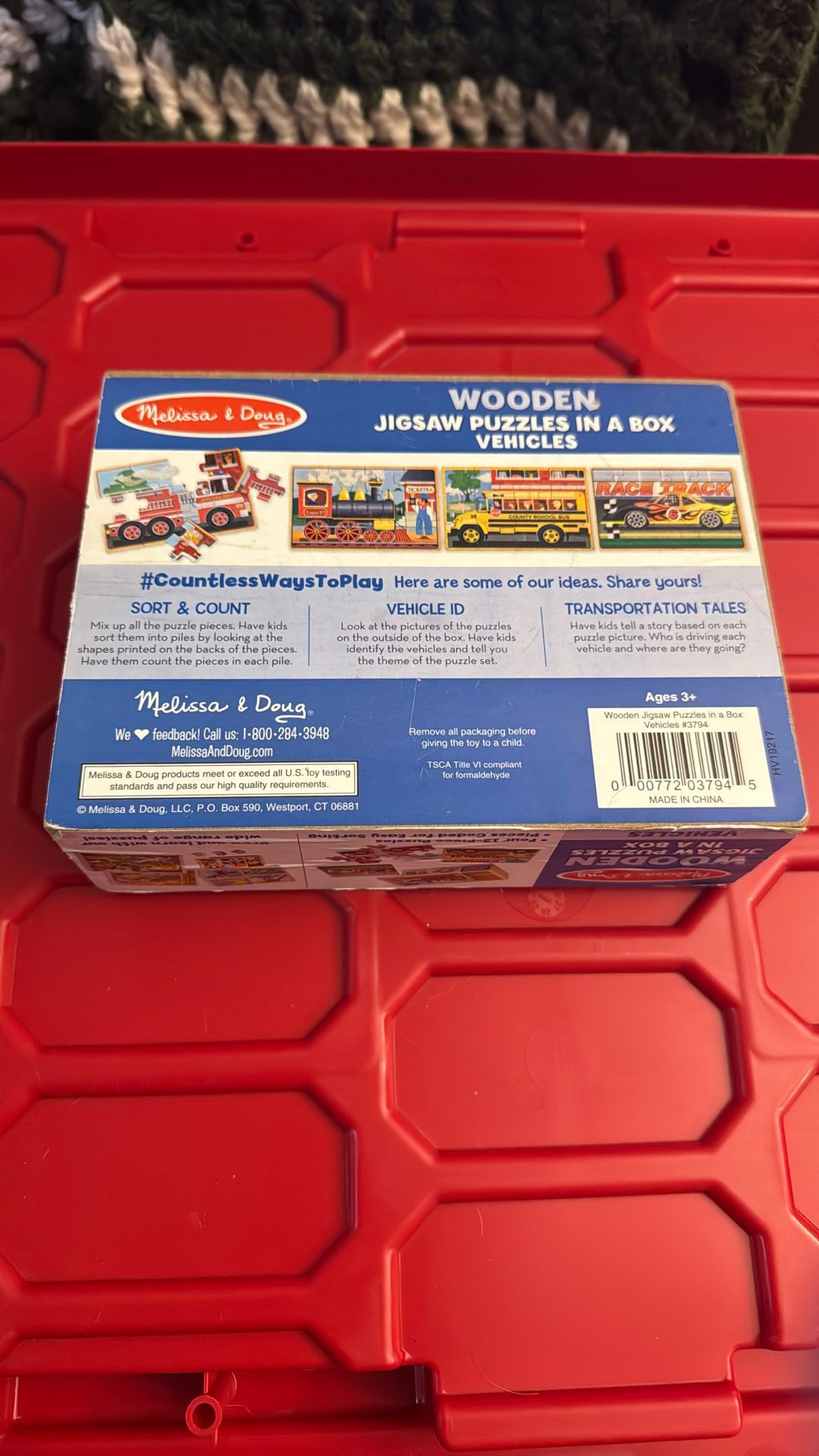 Melissa And Doug Vehicle Wooden Puzzles In A Box