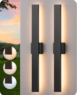 Modern LED Outdoor Wall Sconces Set of 2