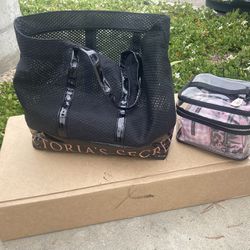 Victoria Secret Cosmetic Case Includes 2 Small Bags And Big Shopping Bag 