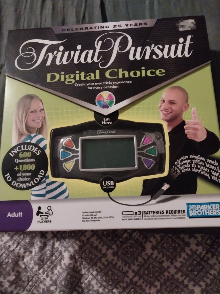 Trivial Pursuit Digital Choice 15dollars