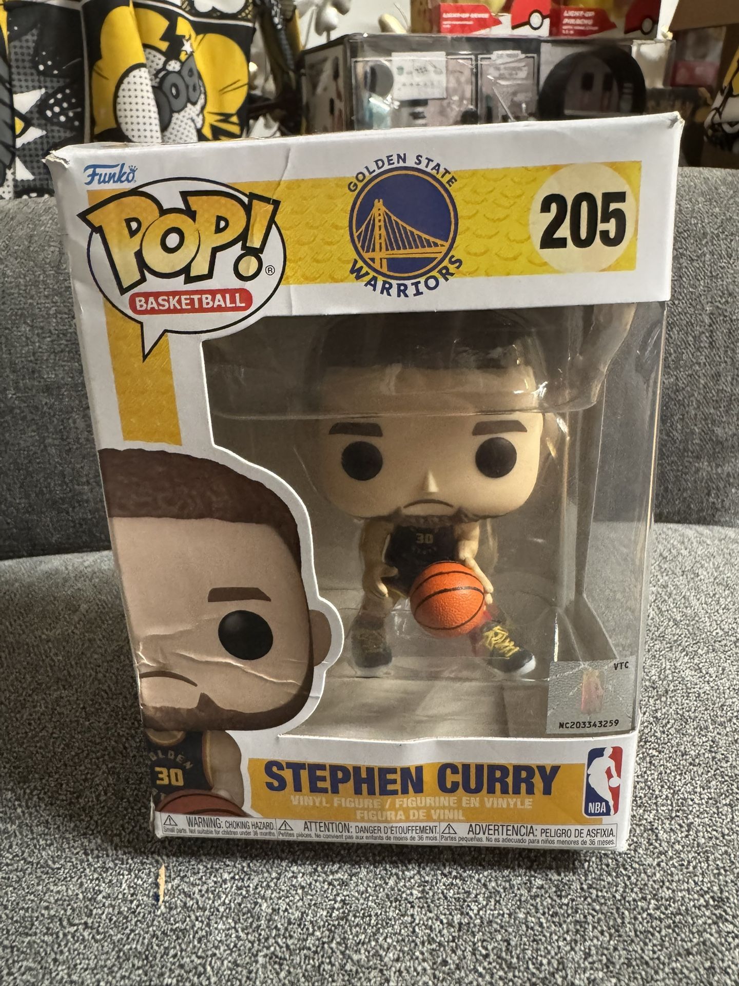 STEPHEN CURRY - Golden State Warriors Funko POP! #205 NBA City Edition BOX WEAR