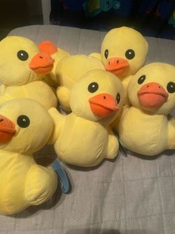 Yellow Duck Plush Stuffed Animals – Lot of 6