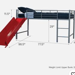 Twin Loft Bed With Slide.
