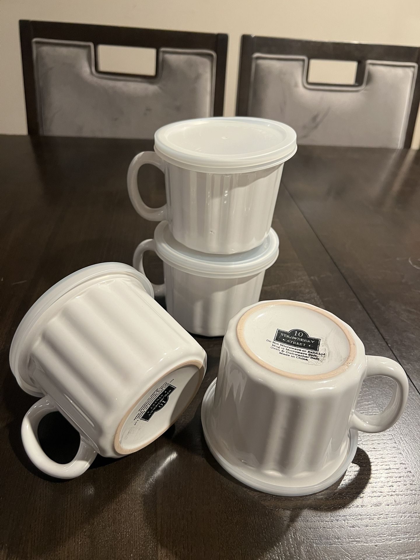 Set Of 4 Soup Bowls With Lids 