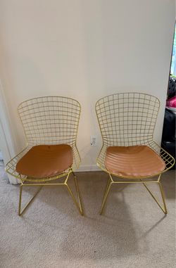 2 Wire Back Chairs