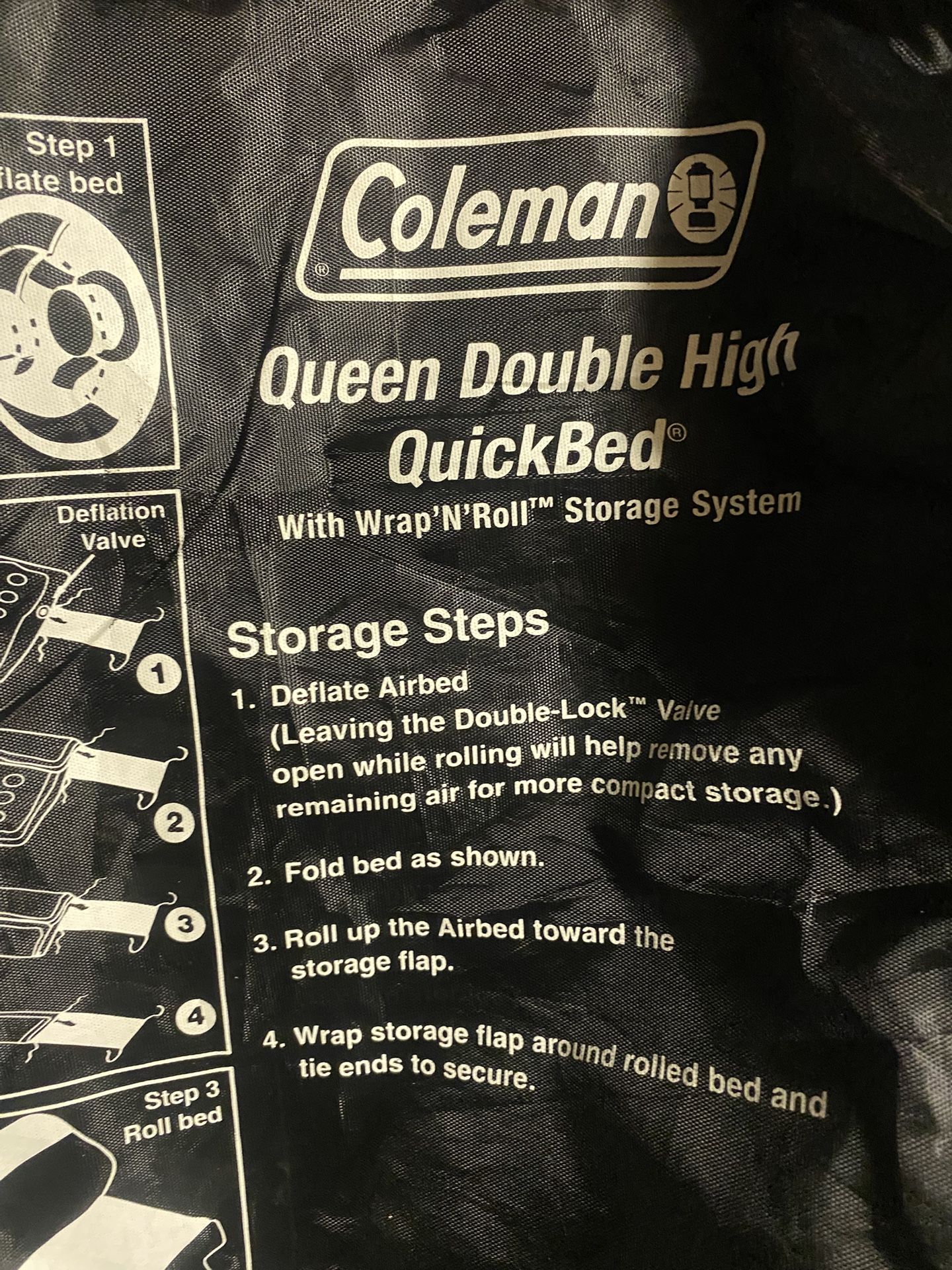 Coleman Queen Double-High QuickBed - Wrap ‘N’ Roll Storage