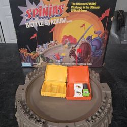 Vintage TOMY Spinjas Warriors/Battle Stadium(Incomplete) Orig Box 2 Mini Arenas 